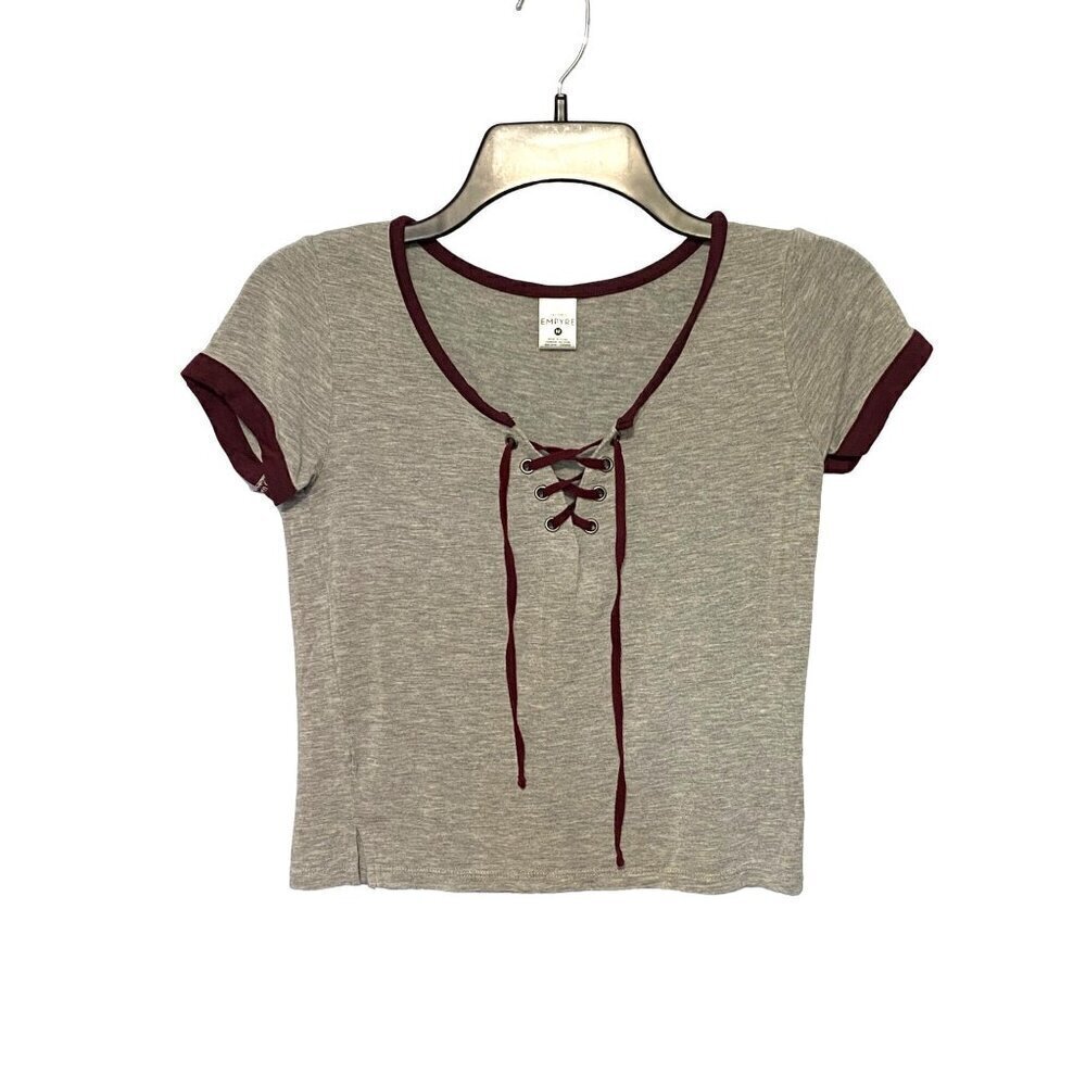 Empyre Vintage 2‎ Pc Crop Tops Gray and Striped Women’s Size Medium